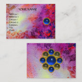 モンサファイアアガタ、明るい赤の紫の紫の青 名刺 (正面/裏面)