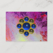 モンサファイアアガタ、明るい赤の紫の紫の青 名刺 (裏面)