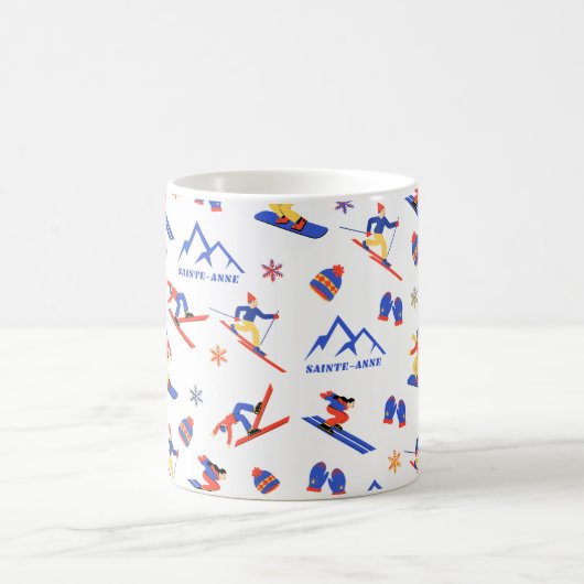 モンサントアンケベックスキースノーボードパターン コーヒーマグカップ (中央)