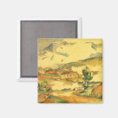 モンサントビクトワールbyポールセザンヌヴィンテージアート マグネット (正面/裏面)