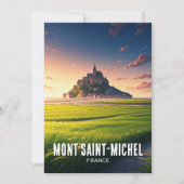 モンサンミシェルサンセットポストカード シーズンカード (正面)
