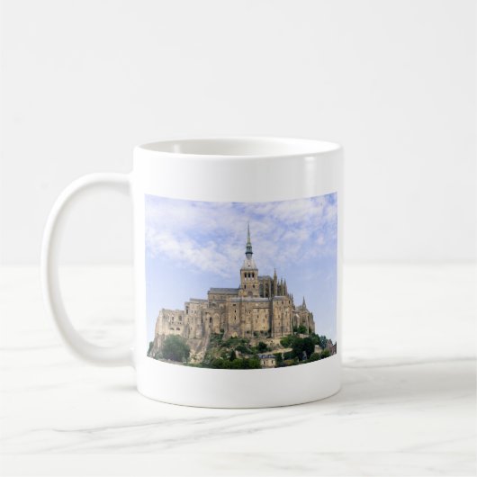 モンサンミシェルノルマンディフランスアイランドアビー コーヒーマグカップ (左)