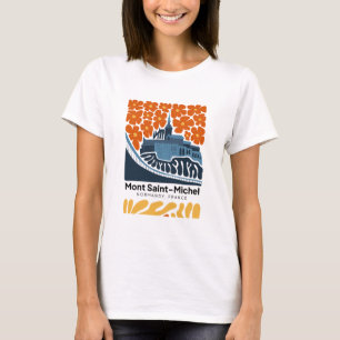 モンサンミシェルノルマンディフランス旅行フローラ Tシャツ