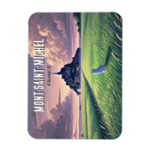 モンサンミシェルフランストラベルキャット マグネット (縦)