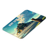 モンサンミシェルフランストラベルキャット マグネット (左側)