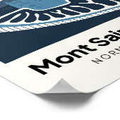 モンサンミシェルフランス抽象芸術旅行フローラ ポスター (角)