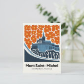 モンサンミシェルフランス抽象芸術旅行フローラ ポストカード (スタンド正面)