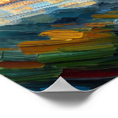 モンサンミシェル油彩画 ポスター (角)