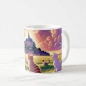 モンサンミシェル・フランスの猫たち コーヒーマグカップ (正面右)