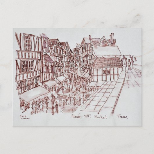 モンサンミシェル・ランパート |ノルマンディ（フランス） ポストカード (正面)
