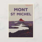 モンサンミッシェルイラストレーションフランスハガキ ポストカード (正面)