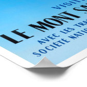 モンサンミッシェルフランスヴィンテージ旅行ポスター ポスター (角)