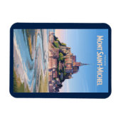 モンサンミッシェル イラスト 旅行 アート ヴィンテージ マグネット (横)