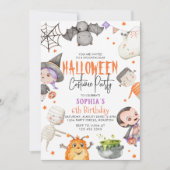 モンサーズハロウィーン衣装パーティー誕生日 招待状 (正面)