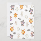 モンサーズハロウィーン衣装パーティー誕生日 招待状 (裏面)