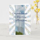 モンシナー師へのお祝いカード カード (黄色い花)