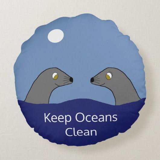 モンシールズデートすること ラウンドクッション (裏面)