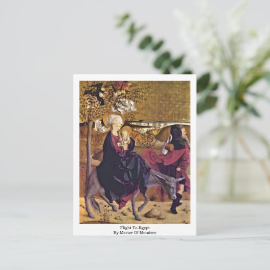 モンシー州の主人によるエジプトへの飛行 ポストカード (スタンド正面)