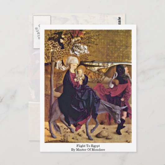モンシー州の主人によるエジプトへの飛行 ポストカード (正面/裏面)