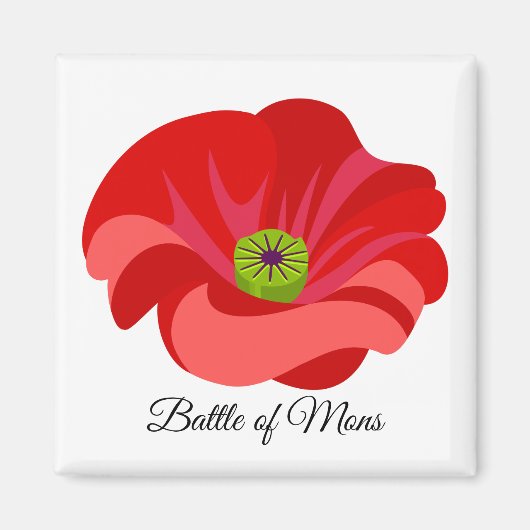 モンスの戦い – FWWの記念 マグネット (正面)