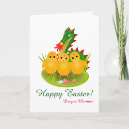 モンスの3つのひよこそしてドラゴンからのハッピーイースター シーズンカード