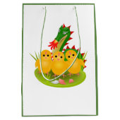 モンスの3つのひよこそしてドラゴンからのハッピーイースター ミディアムペーパーバッグ (正面)