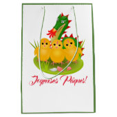 モンスの3つのひよこそしてドラゴンからのハッピーイースター ミディアムペーパーバッグ (正面)