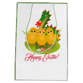 モンスの3つのひよこそしてドラゴンからのハッピーイースター ミディアムペーパーバッグ (裏面)