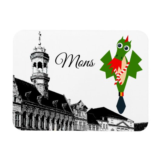 モンスのDoudouのducasseのキャラクターのドラゴン マグネット (横)