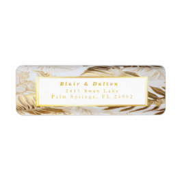 モンスエレガントテラ金ゴールド結婚差出人住所 ラベル