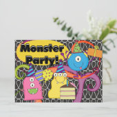 モンスタおっちょこちょいのーズ誕生日招待状 招待状 (スタンド正面)