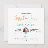 モンスタおっちょこちょいのー風変わりケーキ誕生日 招待状 (裏面)