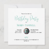 モンスタおもしろいーカラフルケーキ誕生日 招待状 (裏面)