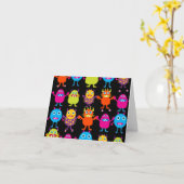 モンスタおもしろいーカラフルパーティークリーチャーキャラクター カード (黄色い花)