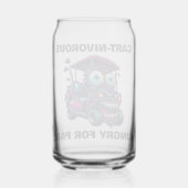 モンスタおもしろいーゴルフカートのギフトスポーツファン ガラス缶 (正面)