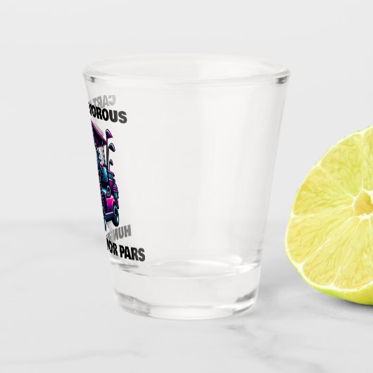 モンスタおもしろいーゴルフカートのギフトスポーツファン ショットグラス (右)