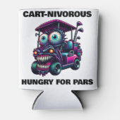 モンスタおもしろいーゴルフカートのギフトスポーツファン 缶クーラー (正面)