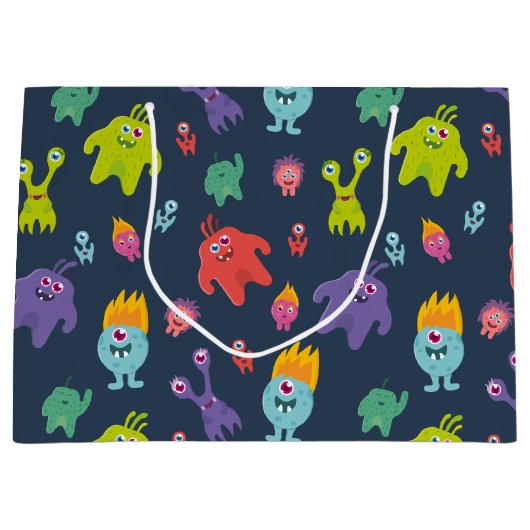 モンスタおもしろいーズ抱き枕 ラージペーパーバッグ (正面)