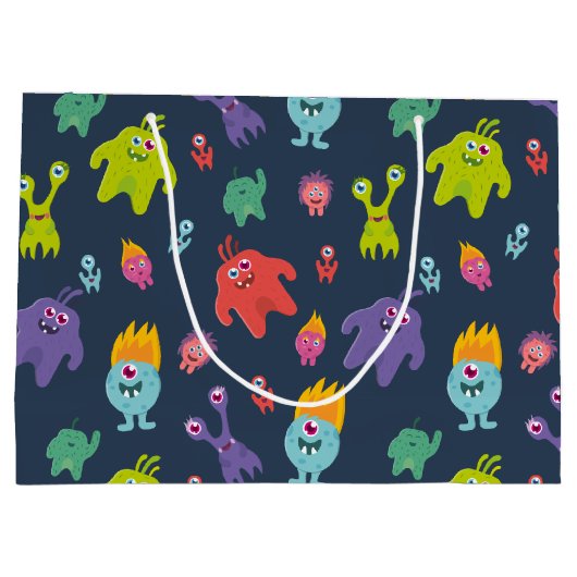 モンスタおもしろいーズ抱き枕 ラージペーパーバッグ (裏面)