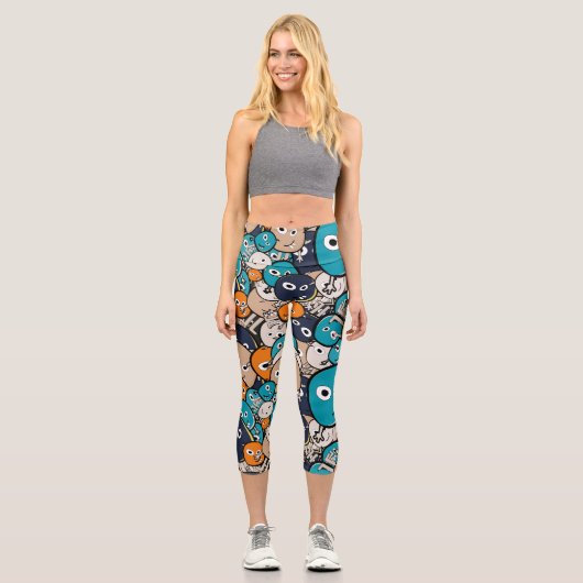 モンスタおもしろいーズ カプリレギンス (正面)