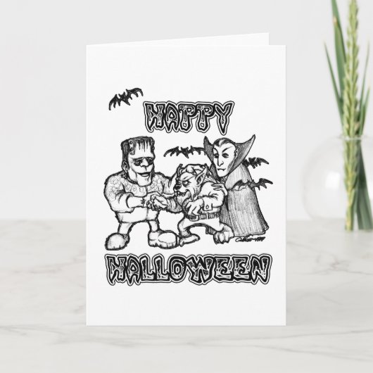 モンスタおもしろいーズ – ハッピーハローウィンカード カード (正面)