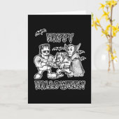 モンスタおもしろいーズ – ハッピーハローウィン カード (黄色い花)