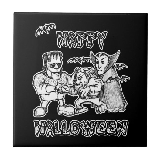 モンスタおもしろいーズ – ハッピーハローウィン タイル (正面)