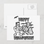 モンスタおもしろいーズ – ハロウィーン ポストカード (正面/裏面)