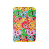 モンスタおもしろいーズ、水彩シームレスパターン。 バスマット (正面縦)