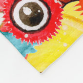 モンスタおもしろいーズ、水彩シームレスパターン。 フリースブランケット (角)