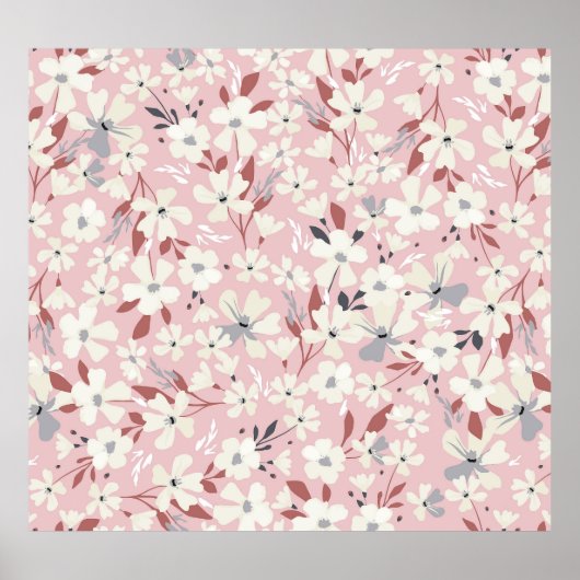 モンスタおもしろいーズ：水彩シームレスパターン ポスター (正面)