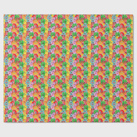 モンスタおもしろいーズ、水彩シームレスパターン。 ラッピングペーパー (フラット)