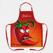モンスタおもしろいーレッドホットチリペッパー エプロン (正面)