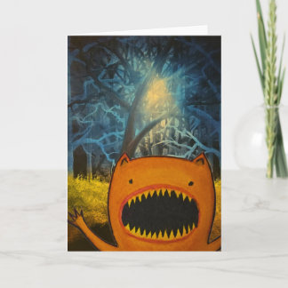 モンスタおもしろいー誕生日グリーティングカード5X7 カード